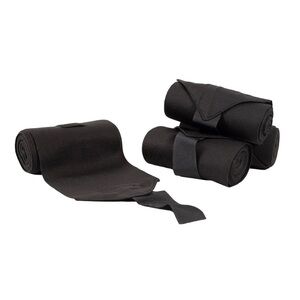 Equestrian Black Polo Standing Bandages for Wraps Set Horse Full Size